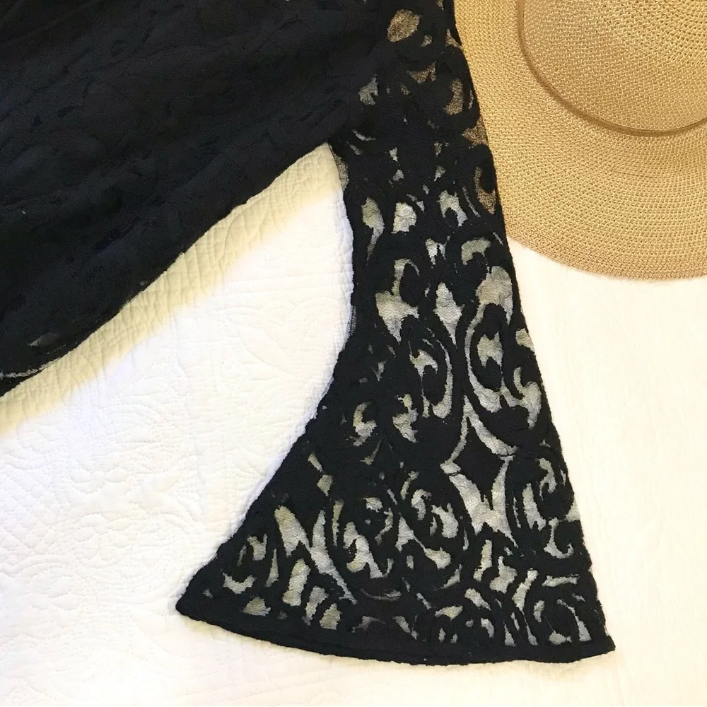 Free People North Star Lace Dress Black